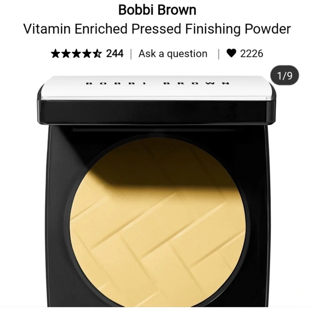 NIB BOBBI BROWN VITAMIN ENRICHED PRESSED FINISHING POWDER IN YELLOW